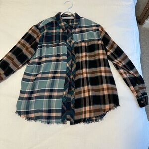 Rails Teal and Navy Plaid Shirt